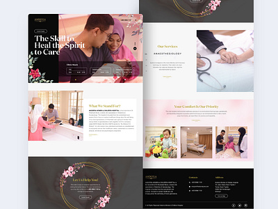 Andorra Women & Children Hospital Web UI branding design designer doctor hospital illustration layout patient typography ui ux