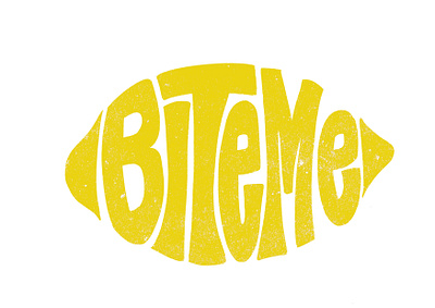 Bite me custom logo design graphicdesign hand drawn hand drawn logo handlettering lettering