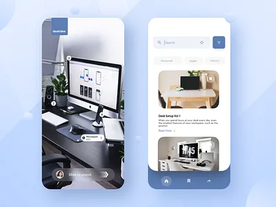 Desk Setup App app design apps clean desk exploration idea ios luxury search setup ui ux
