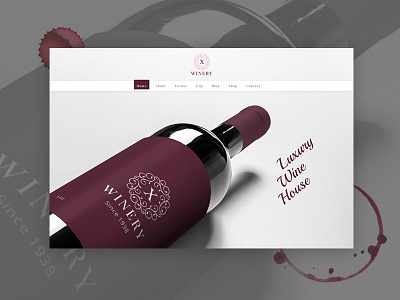 Wine and Winery wordpress theme design shopping shopping website ui ux web web designer webdesign website wine winery winery website wordpress wordpress design wordpress theme xtra