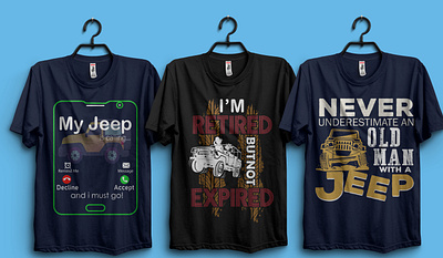 Jeep T-shirt Bundle animation design graphicdesign illustration illustrator jeep t shirt t shirt design texture tshirt art tshirt design tshirtdesign tshirts type typography vintage vintage design