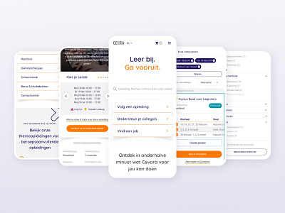 Cevora - Mobile designs app branding design education intranet iphone learning mobile product ui ux website