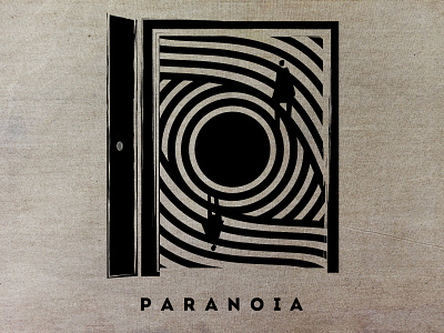 Door of mind “paranoia” art artchallenge artwork digital door drawing dribbble illustration mind paranoia poster poster art poster design psychology