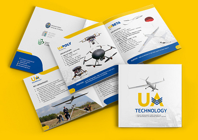 Logos and drones aviation broshure catalog design drones logo polygraphy quadrocopter