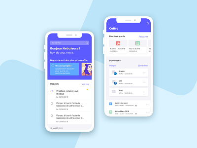 Digiposte - UXUI redesign of the mobile app app design mobile mobile app mobile app design mobile design mobile ui ui ui design uidesign ux ux design uxdesign uxui