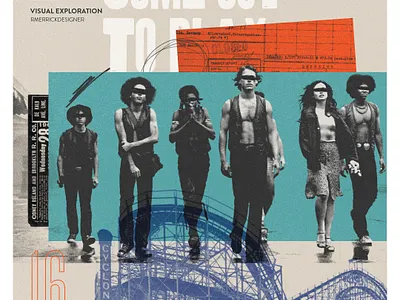 Come out to play collage daily design illustration photoshop retro sketch texture typography