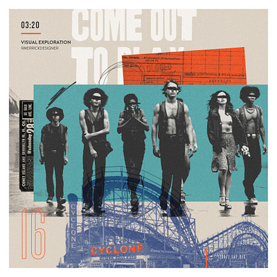 Come out to play collage daily design illustration photoshop retro sketch texture typography