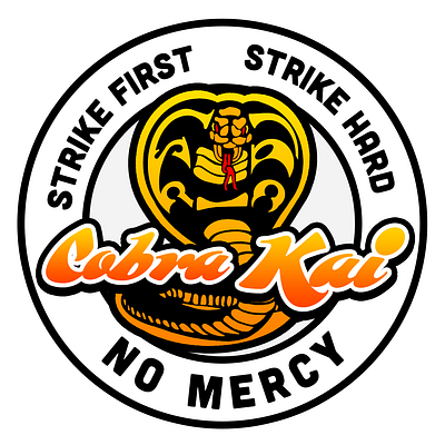 Sweep the leg!! Cobra Kai custom stickers free logo playoff retro stickermule