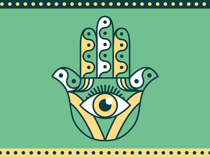 HAMSA animation evil eye gif hamsa jewish lucky charms motion motion design motion graphics