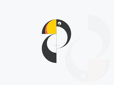 Toucan illustration animal animal illustration bird bird illustration bird logo flat geometric illustration minimalist simple toucan