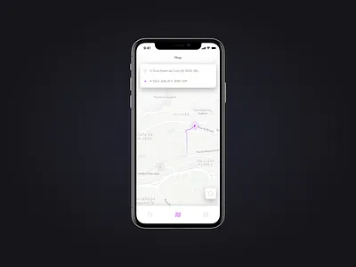 Daily UI Challenge #029 - Map app clean dailyui directions gps interface ios app design light theme map maps mobile app mobile app design mobile ui navigation