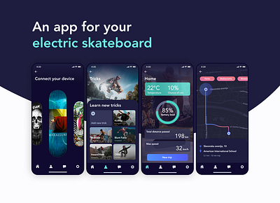 Electric Skateboard App Design