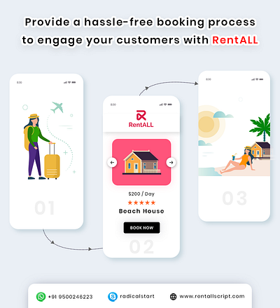 RentALL - Vacation Rental Script app branding design illustration ui vector