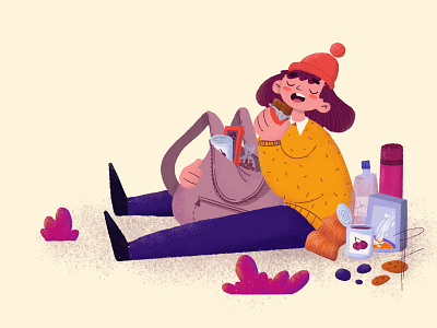Camping tips_food animation camping character design design food illustration procreate website