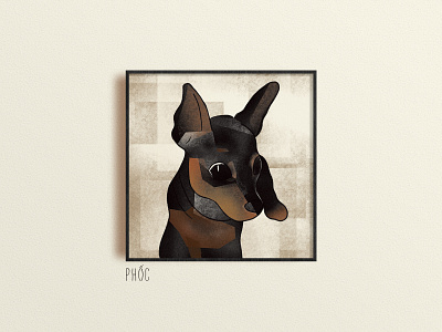 My Old Friend - Phoc ai animal blackandwhite dog draw drawing illustration illustration art monocolor pet phoc