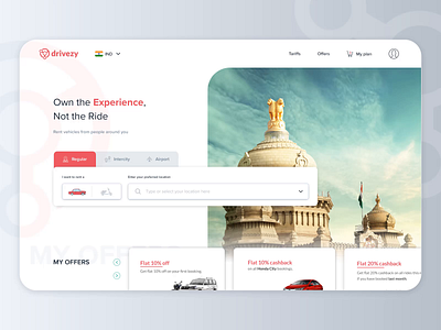 Drivezy Website | Light & Dark theme branding dark mode dark theme drivezy landing page light theme rental ui ux vehicle website website design