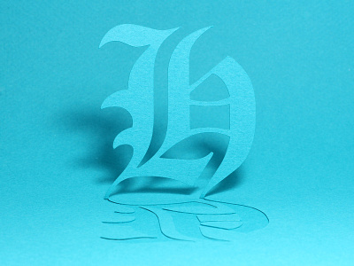 H design illustration letter paper