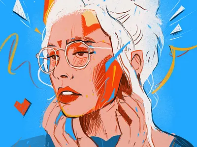 Spring Nation character flat illustrated illustration illustrator portrait portrait art portrait illustration portrait painting portraits portrayed sketchy vivid colors woman illustration