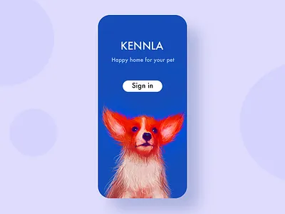 sign in animal design pet ui