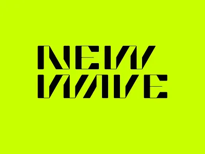 NewWave letter logo logotype mase maserekt monogram symbol typography wave