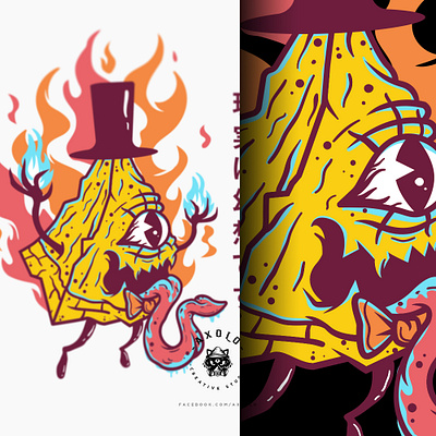 BILL CYPHER branding design cartoon character character design eye ghost illuminati illustration logo mascot mascot logo monster spirit vector yokai