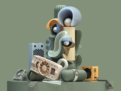 Machine Build 3d art cinema4d design icons illustration inspiration octane