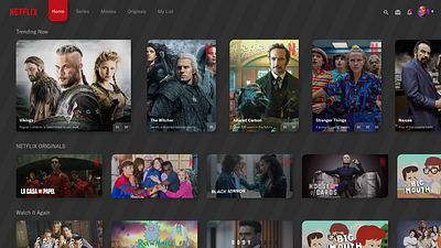 Netflix Rework branding design minimal netflix ui ux web website xd design