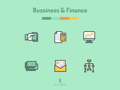 Bussiness & Finance Icons accounting agency banking business employermanagement finance icon icon app icon pack icon web iconography icons icons set illustration kerismaker money start up vector website