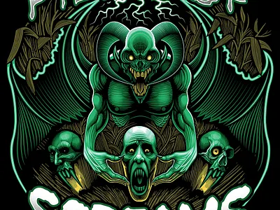 Field Of Screams illustration branding halloween haunted haunted house hearse illustration illustrations logo logo design monster vector vehicle graphics vinyl