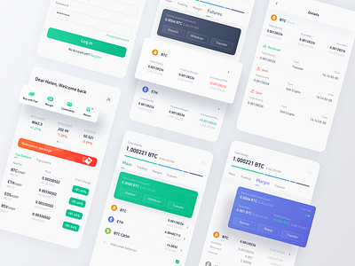 Cryptocurrency Exchange App——Wallet app bitcoin exchange blockchain cryptocurrency homepage token ui wallet