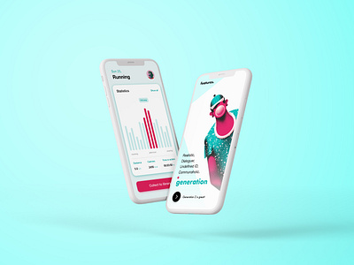 features. application "generation Z" chart clean colors modern playful ui