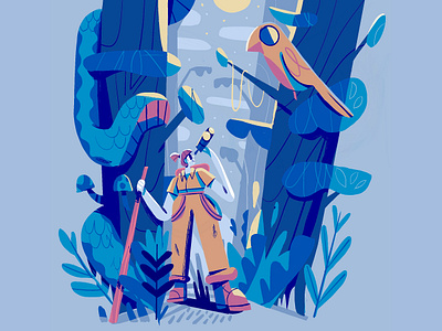 jungle walk illustration