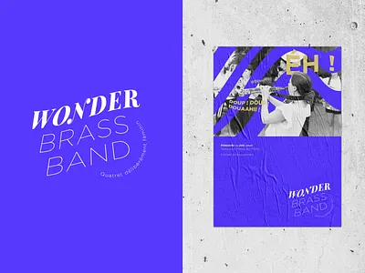 Wonder Brass Band branding design illustrator logo music typography