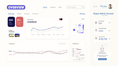 Overview - Finance Management System branding ui ux website