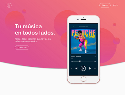 Landing music app landing landingpage music website website design