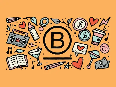 Our Top Five B Corp Benefits b corp baby blog doodle doodles drawing handmade illustration money texture