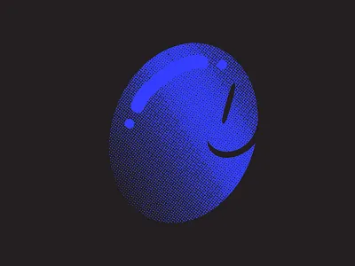 Humpty Dumpty is that you? 36days adobe 36daysoftype 36daysoftype07 70s blue halftone halftone texture icon icon design lettering lettering logo logo logo design shine texture typography