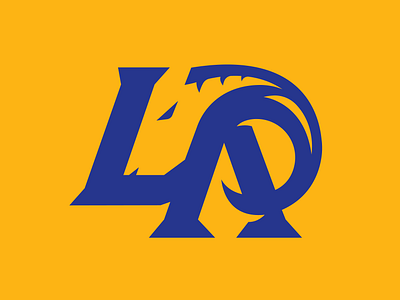 LA Rams Concept branding concept design football gold letterform los angeles rams sports