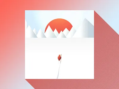 Lone wanderer art illustration minimalist