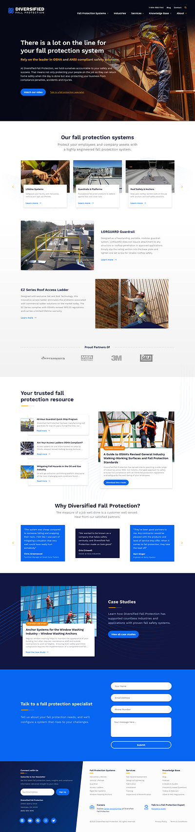 Diversified Fall Protection Homepage Update adobe xd agency concept marketing site ui ux web design