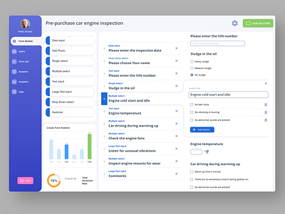 Form Builder Admin Panel admin panel design desktop design ligh ui ux ui web web design website