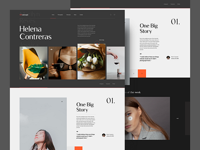 101cøncept Website clean colors concept dark ui design interaction interface landing layout photography stories ui ux web web design website woman