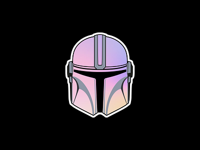 MANDO bounty hunter holo holographic holographic foil illustration illustrator mandalorian star wars vector