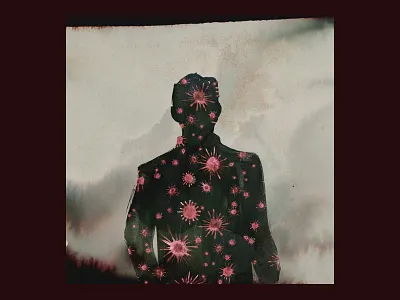 Microcosm COVID-19 Silhouette abstract biology body coronavirus cosmos human illustration ilness infected medical microbiology microcosm painting sick sickness silhouette universe virus visual art