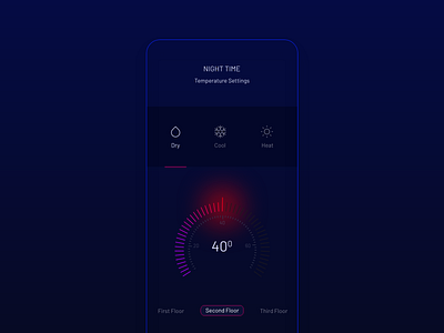 Temperature Tracker UI android app branding clean dark design dribble figma ios minimal temperature tracker typography ui uidesign uiux ux visualdesign website xd