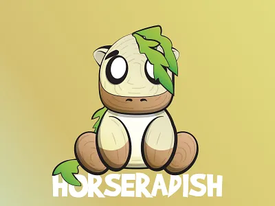 Horseradish adobe illustrator animals creature cute design horseradish illustration pun vector