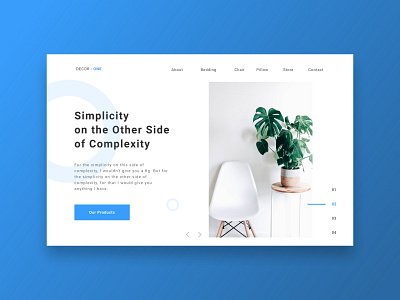 Web design practise #1 decor furniture simplicity web design