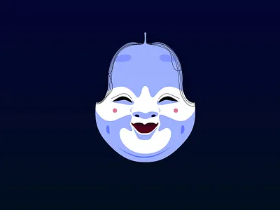 Mask Noh actor buddhist costume dance gost halloween illustrator japan japanese japanese culture kyōgen mask nōgaku spirit theater traditional vector