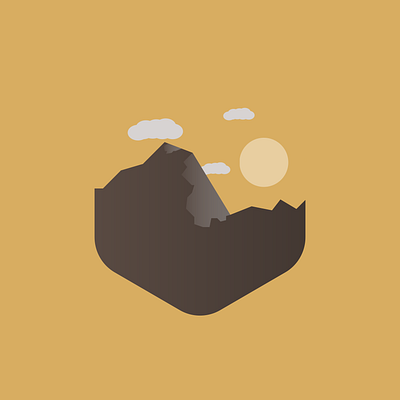 Floating Island Mountains adobe creative flat graphic graphic design illustration illustrator logo mockup vector