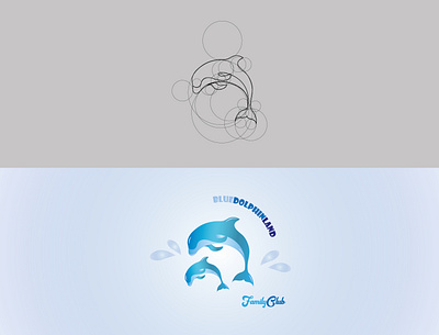 Dolphin - Logo Construction design illustration logo